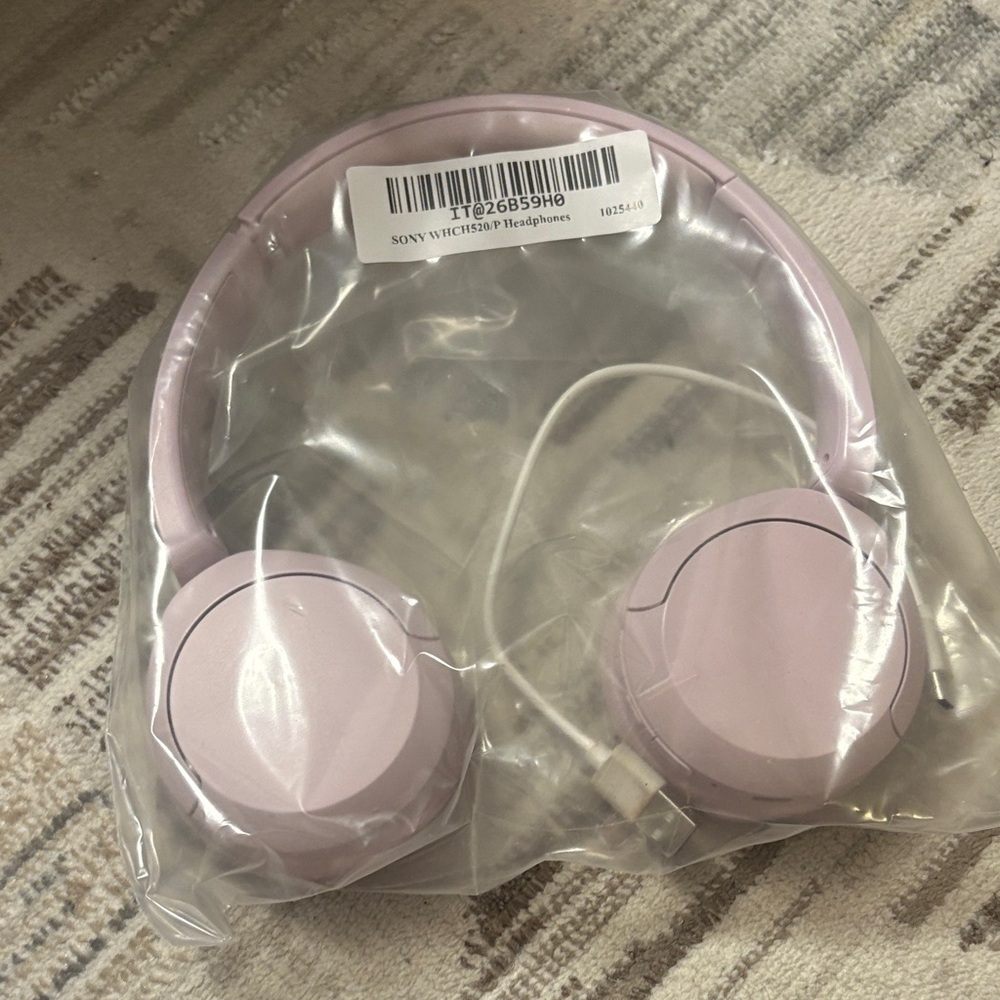Sony Pink Wired On-Ear Headphones